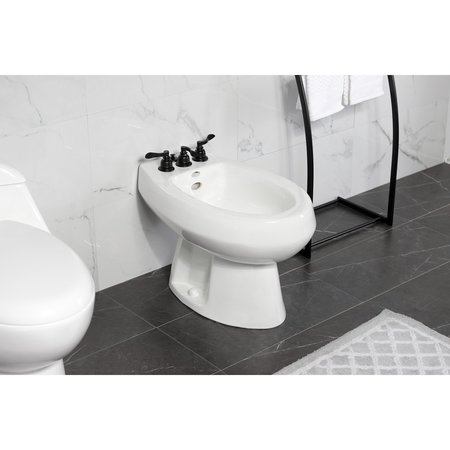 Kingston Brass ThreeHandle Bidet Faucet, Matte Black KB320NFL